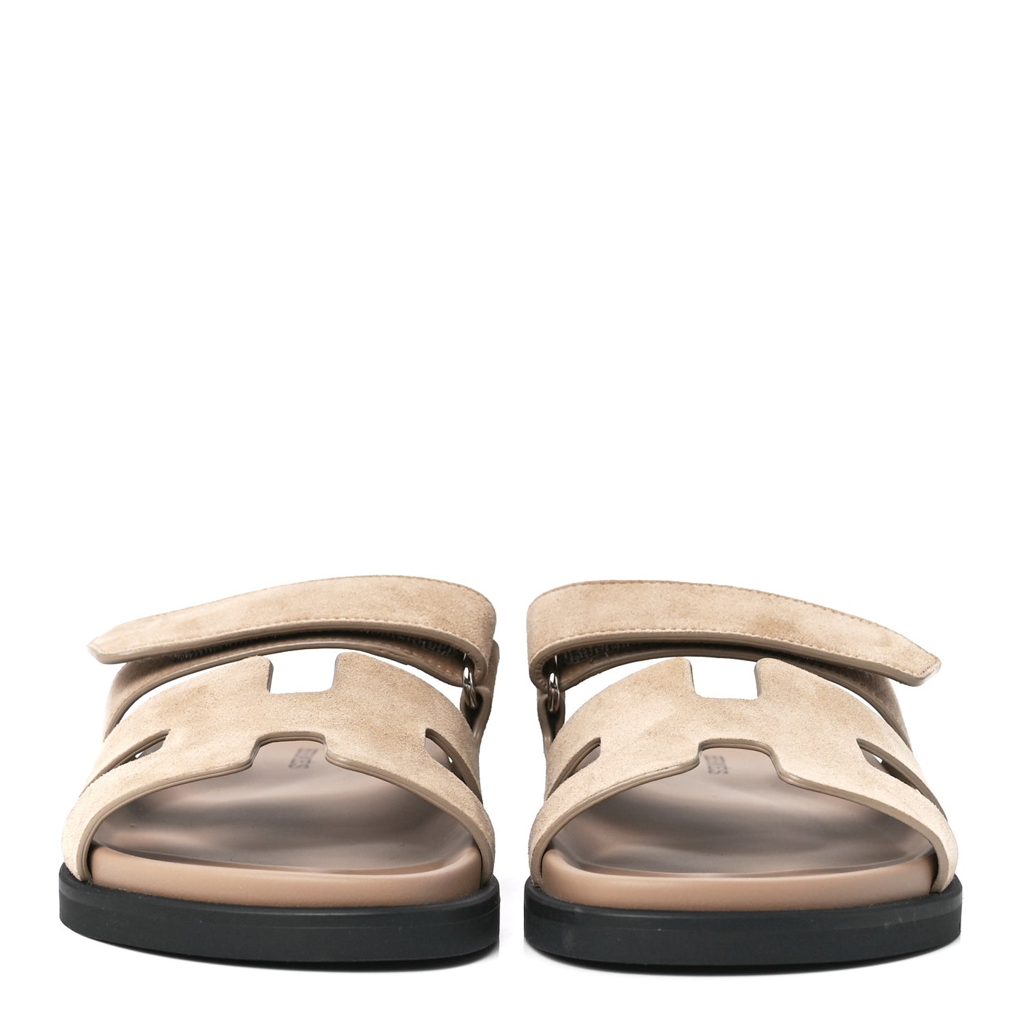 Suede Goatskin Womens Chypre Sandals 36 Beige Argile