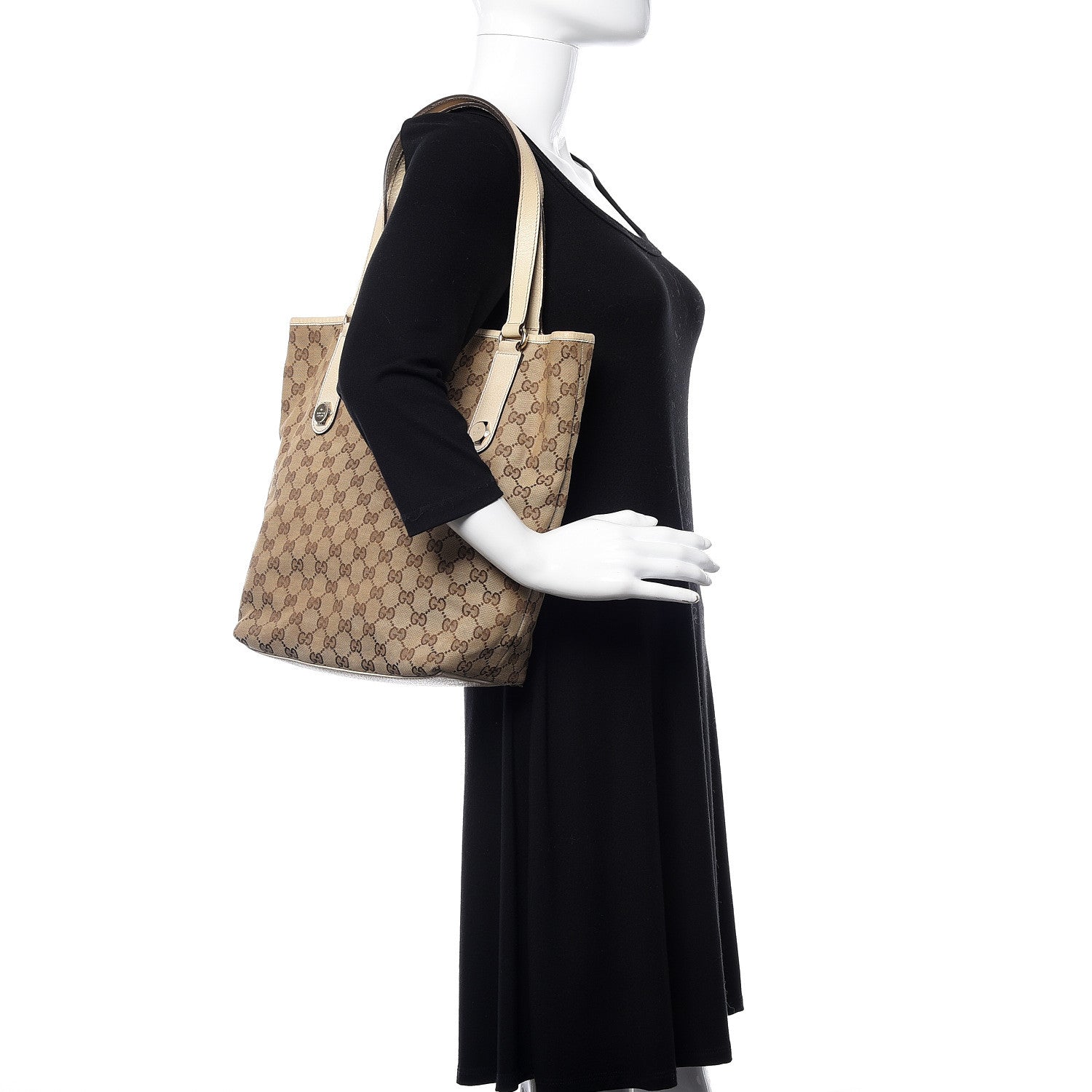 Gucci Monogram Charmy Tote Off White 2 of 10