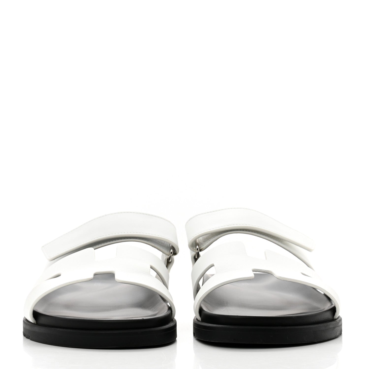 Hermes Calfskin Womens Chypre Sandals 40 White 2 of 10