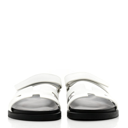 Hermes Calfskin Womens Chypre Sandals 40 White 2 of 10