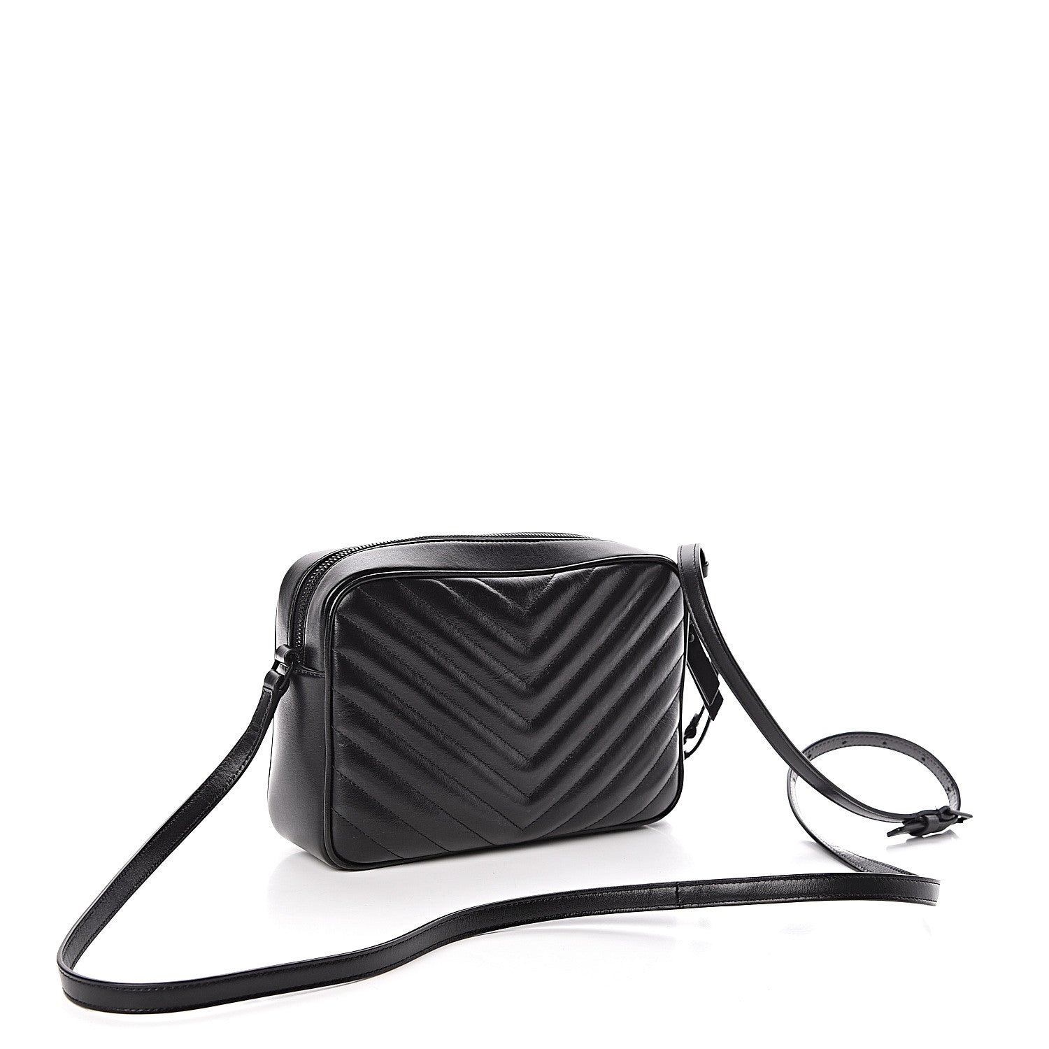 Saint Laurent Calfskin Matelasse Monogram Lou Camera Bag Black 3 of 10