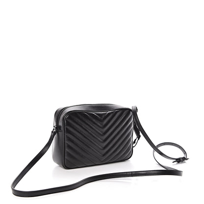 Saint Laurent Calfskin Matelasse Monogram Lou Camera Bag Black 3 of 10