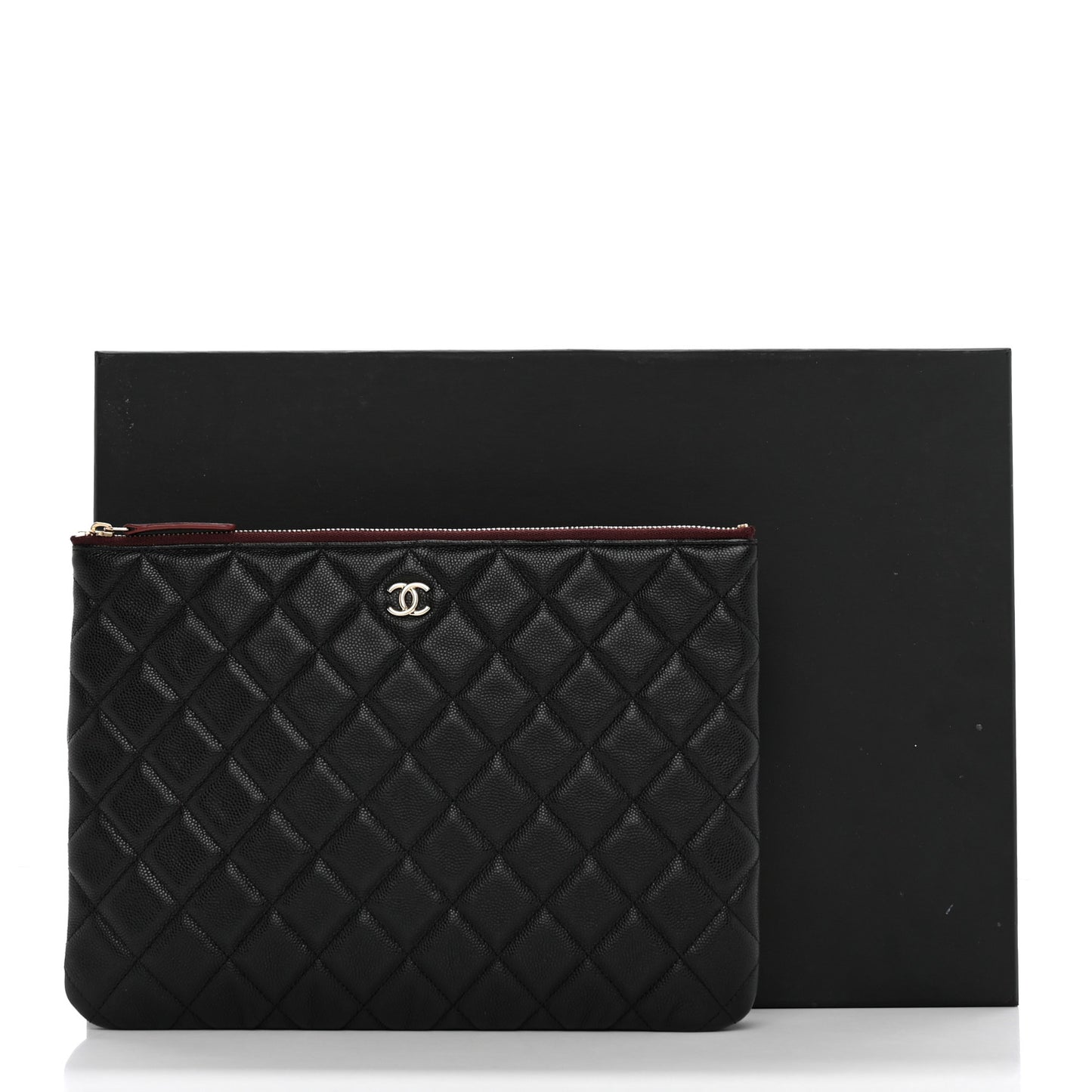Caviar Quilted Medium Cosmetic Case Black