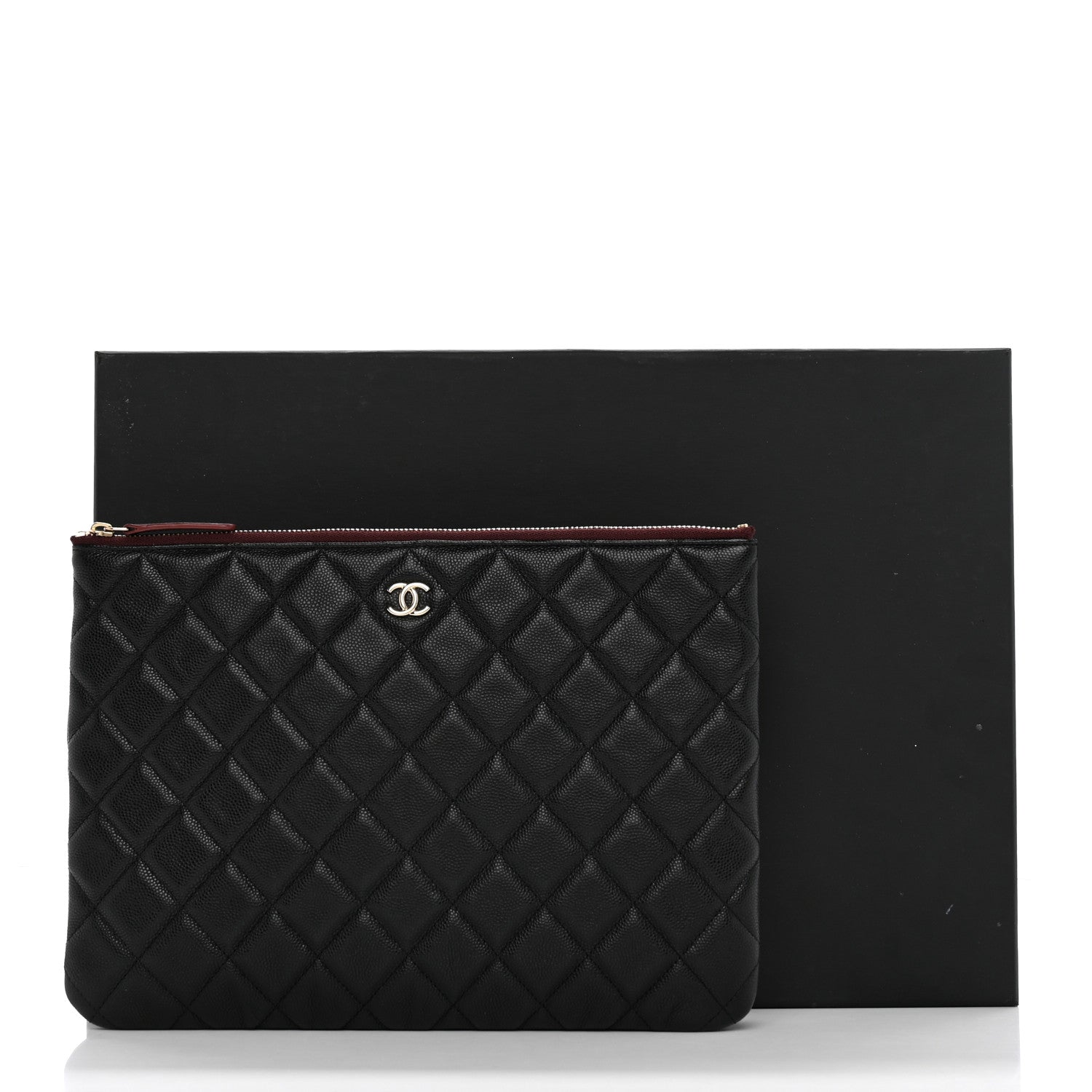 Chanel Caviar Quilted Medium Cosmetic Case Black 8 of 8