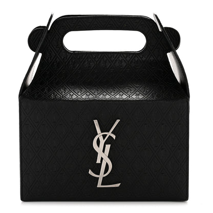 Saint Laurent Calfskin Monogram Take Away Box Black 1 of 13