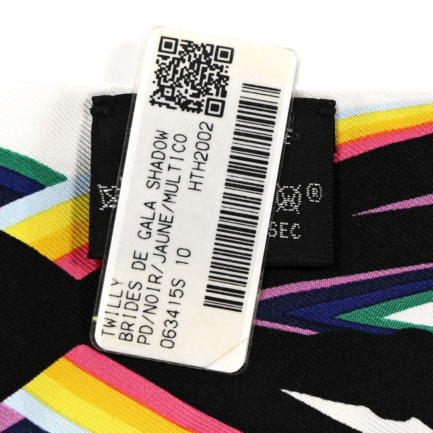 Hermes Silk Brides De Gala Shadow Twilly Black Jaune Multicolor 4 of 4