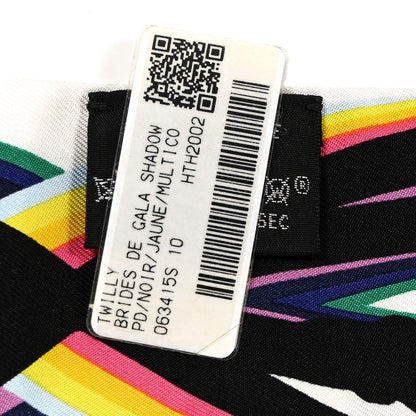 Hermes Silk Brides De Gala Shadow Twilly Black Jaune Multicolor 4 of 4