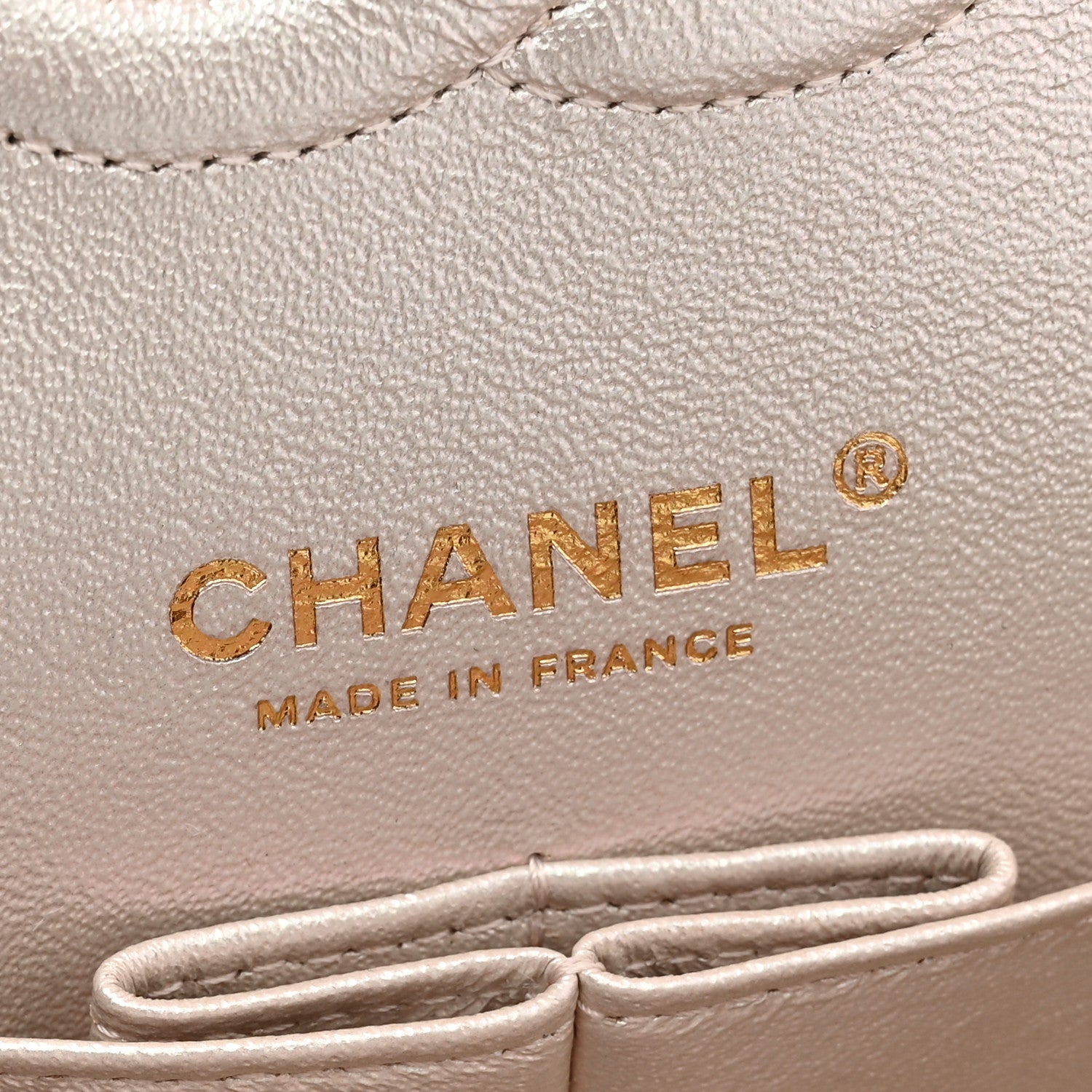 Chanel Iridescent Lambskin Quilted Medium Double Flap Ivory 6 of 11