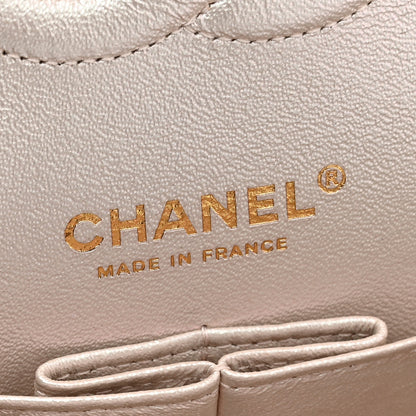 Chanel Iridescent Lambskin Quilted Medium Double Flap Ivory 6 of 11