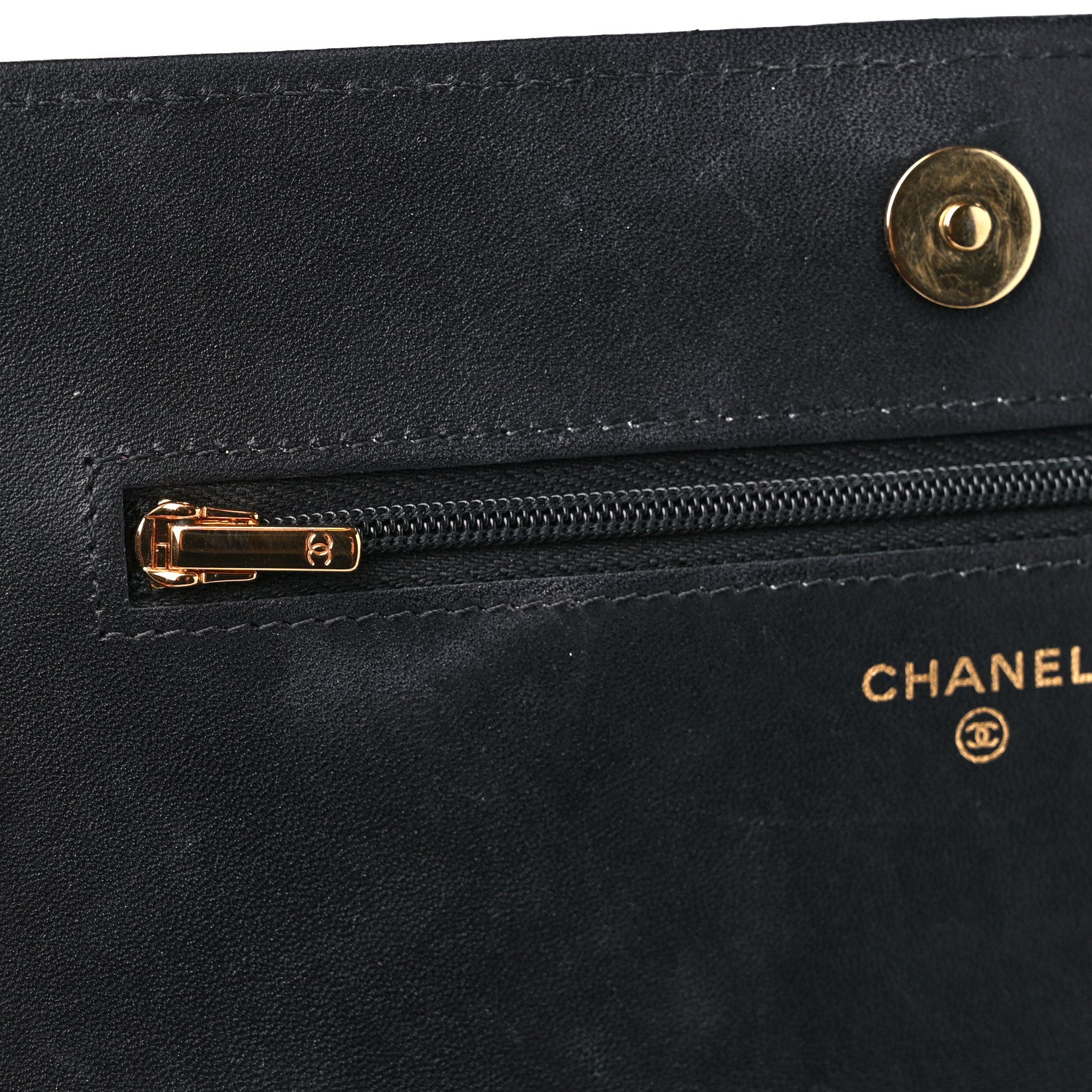 Chanel Lambskin Quilted Wallet On Chain WOC Black 12 of 15