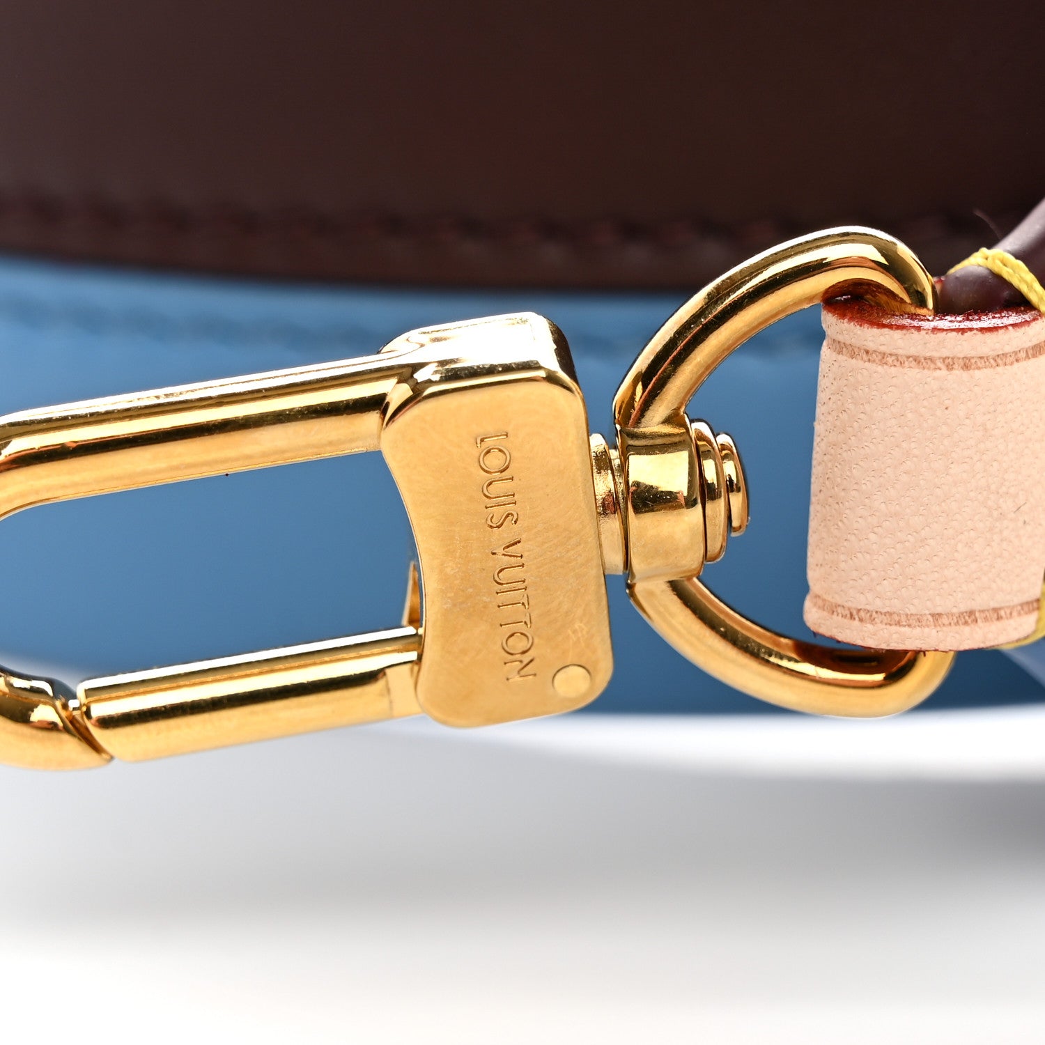 Louis Vuitton Calfskin Cluny MM Shoulder Strap Blue Glacial 3 of 3