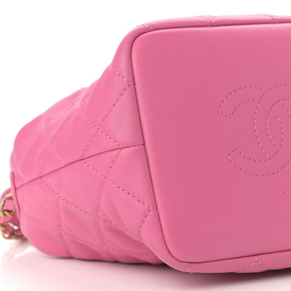 Chanel Lambskin Quilted Small Perfect Meeting Hobo Pink 8 of 10
