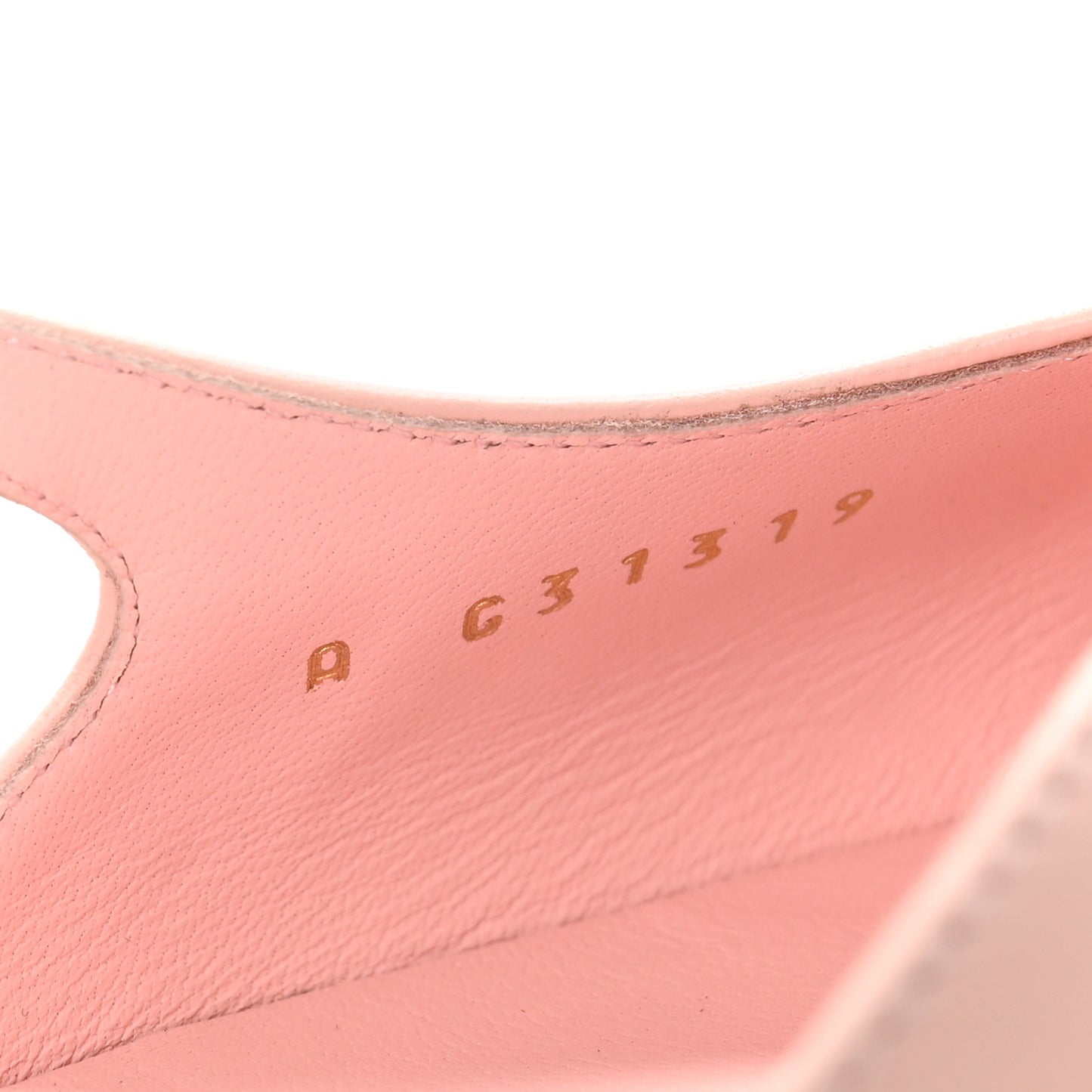 Calfskin Grosgrain Cap Toe CC Slingback Flats 39 Light Pink Black