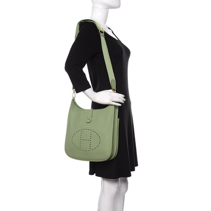 Hermes Taurillon Maurice Evelyne III PM Vert Criquet 2 of 11