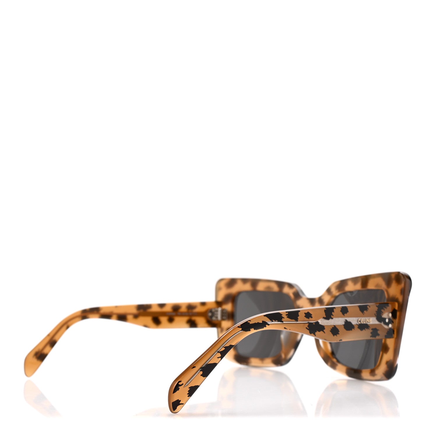 Celine Acetate Square Sunglasses CL40156U Animal Smoke 4 of 8