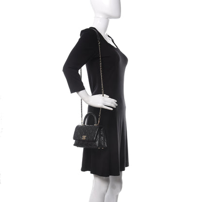 Chanel Iridescent Caviar Quilted Extra Mini Coco Handle Flap Black 2 of 10