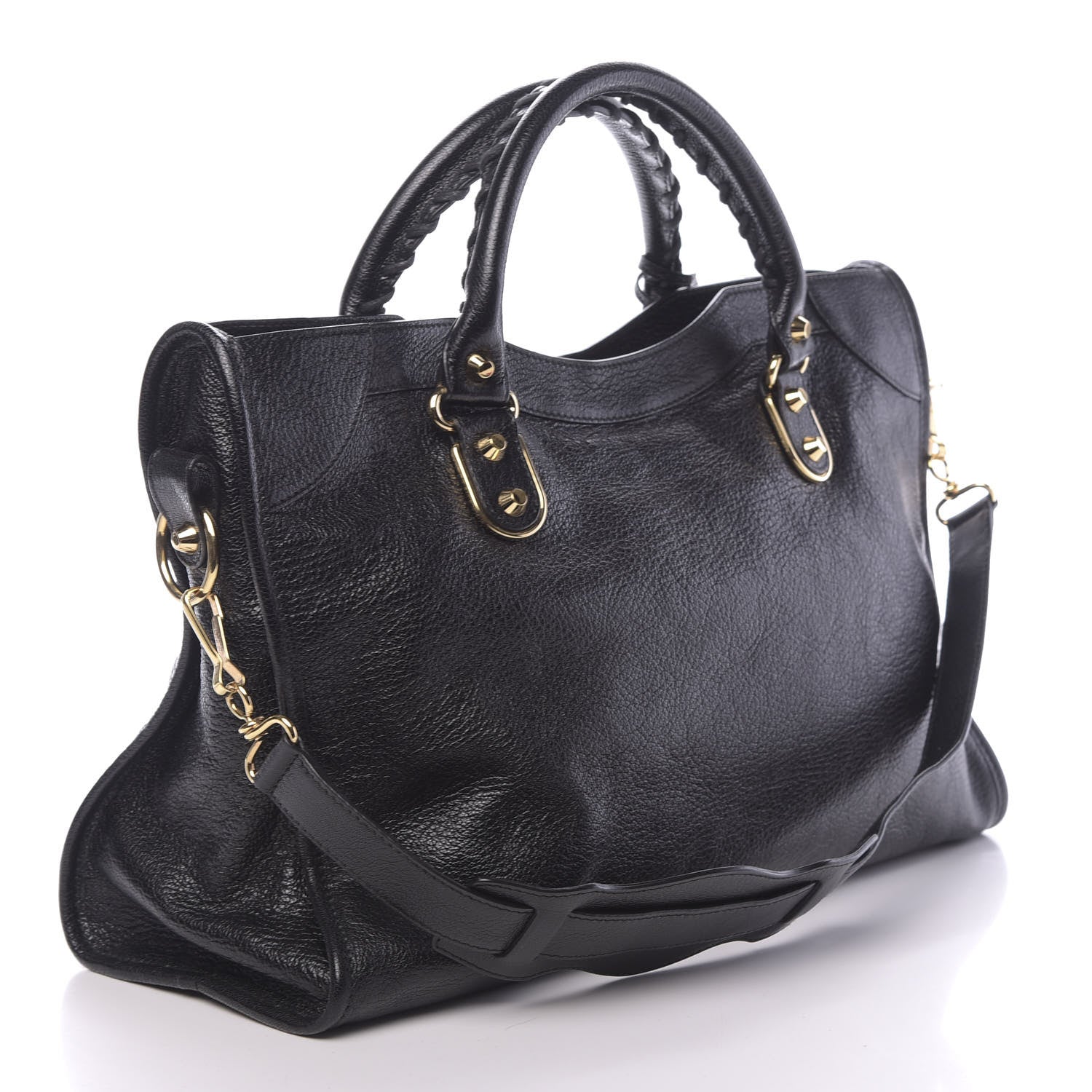Balenciaga Chevre Gold Metallic Edge Hardware City Black 3 of 11
