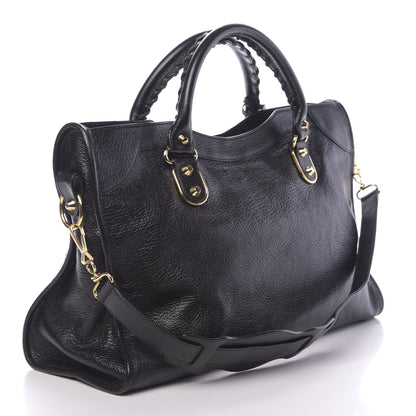 Balenciaga Chevre Gold Metallic Edge Hardware City Black 3 of 11