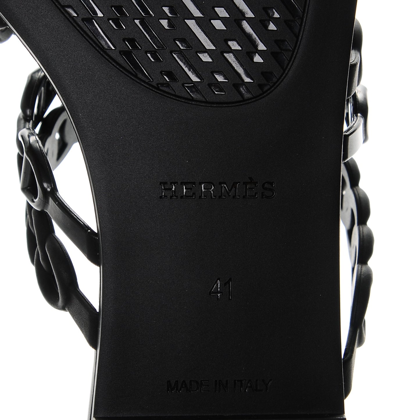 Rubber Chaine d'Ancre Nude Sandals 41 Black