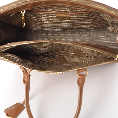Prada Saffiano Large Galleria Double Zip Tote Caramel 7 of 21
