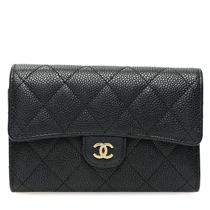 Chanel Caviar Quilted Medium Flap Wallet Black 1 of 9