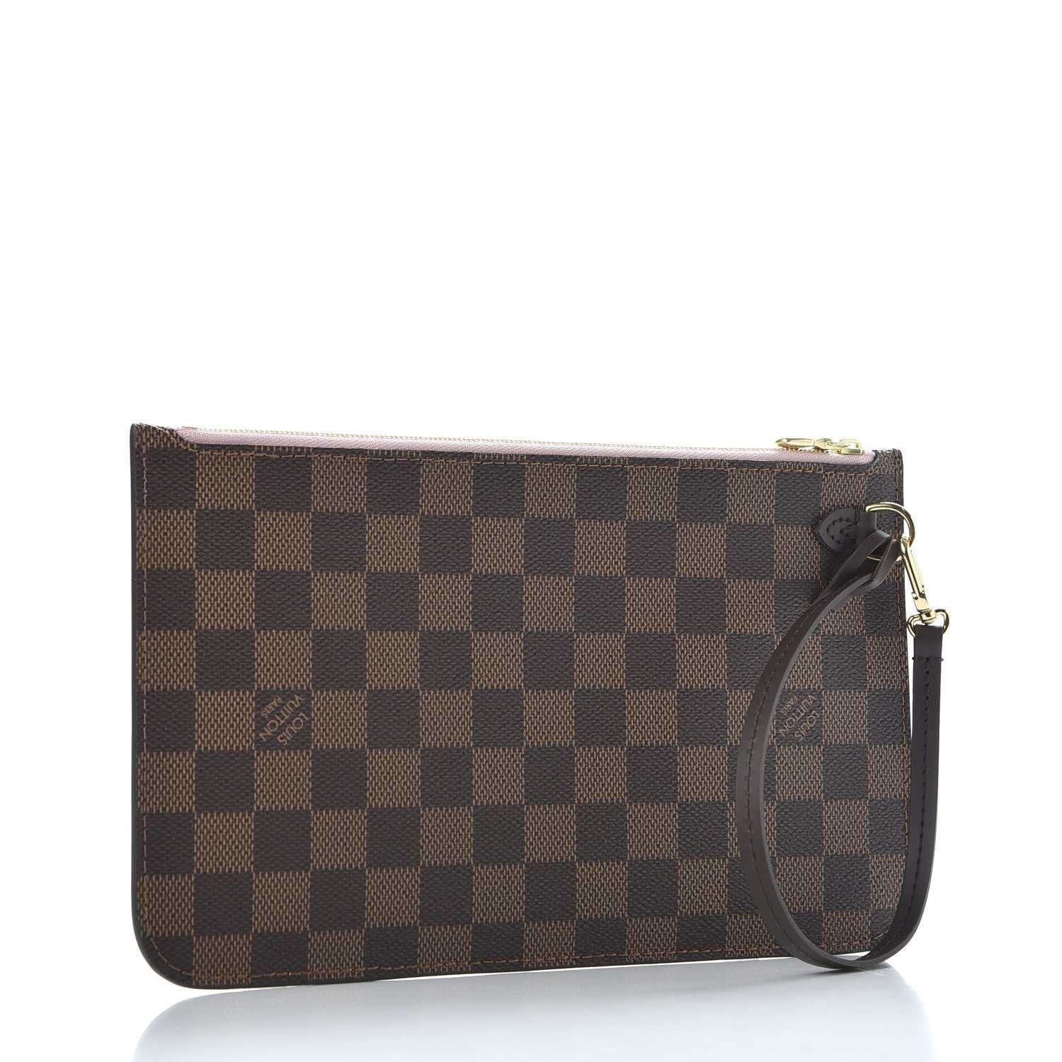 Louis Vuitton Damier Ebene Neverfull MM GM Pochette Rose Ballerine 2 of 9