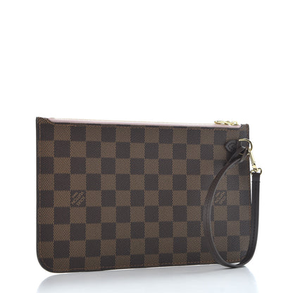 Louis Vuitton Damier Ebene Neverfull MM GM Pochette Rose Ballerine 2 of 9