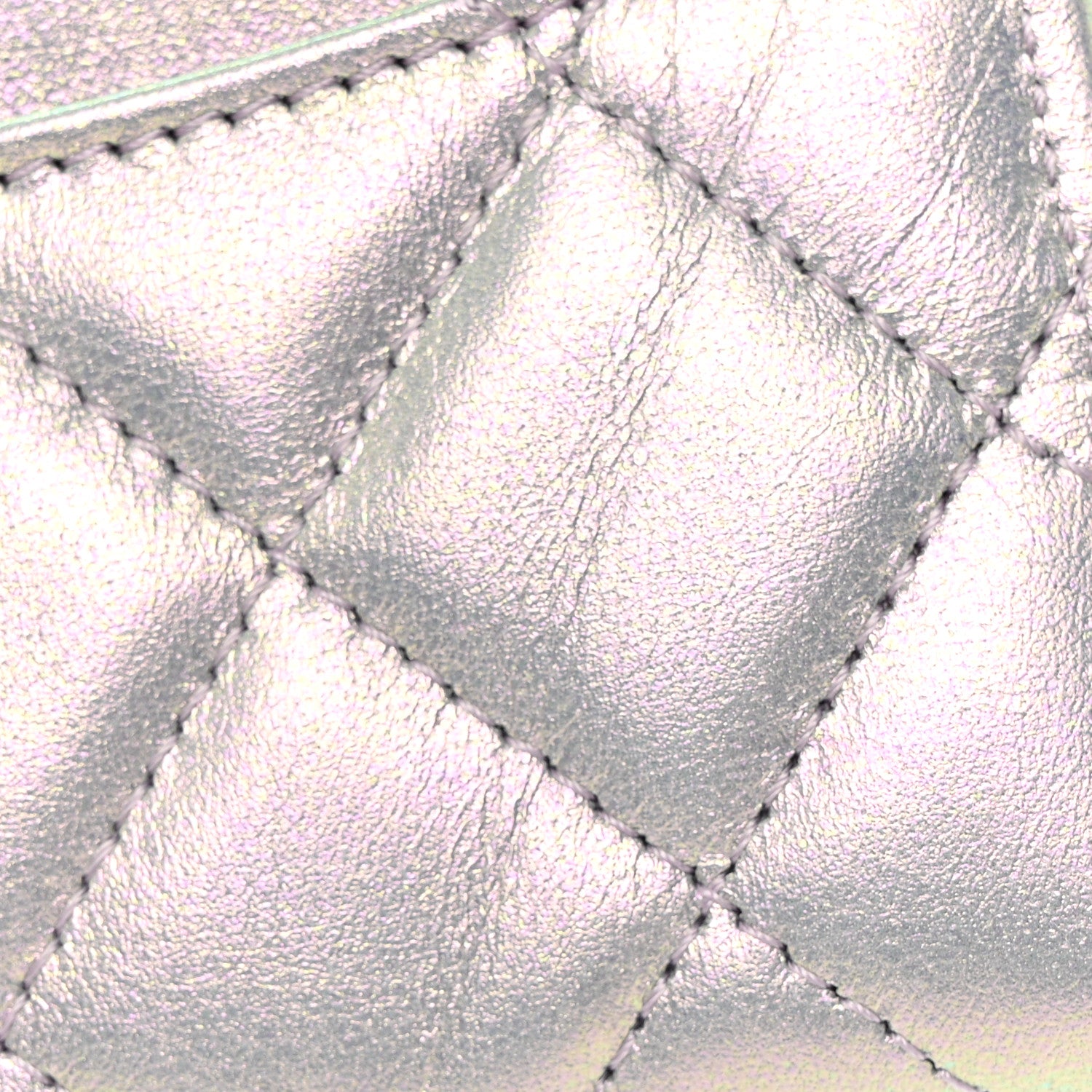 Chanel Iridescent Calfskin Quilted Card Holder Light Purple 10 of 10