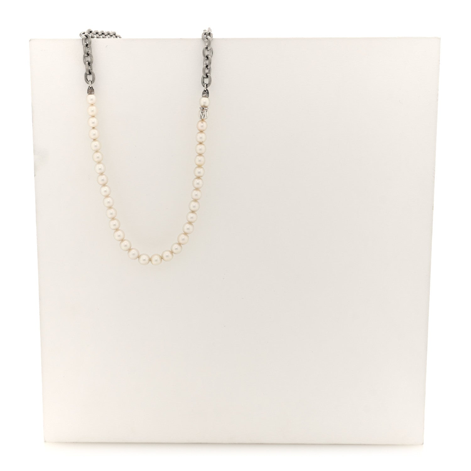Mikimoto X COMME DE GARCON Sterling Silver Akoya Pearl 6-6.5mm Strand Necklace 5 of 5
