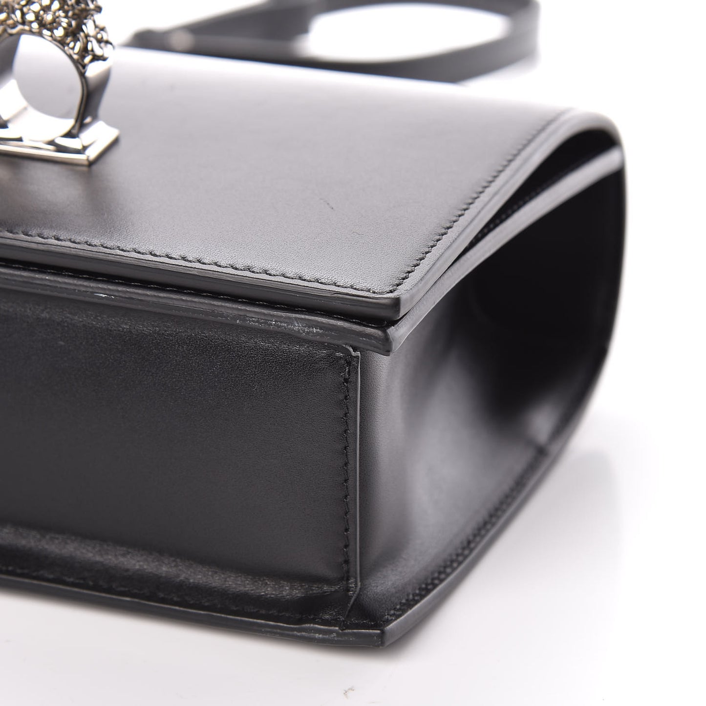 Calfskin Knuckle Shoulder Bag Black