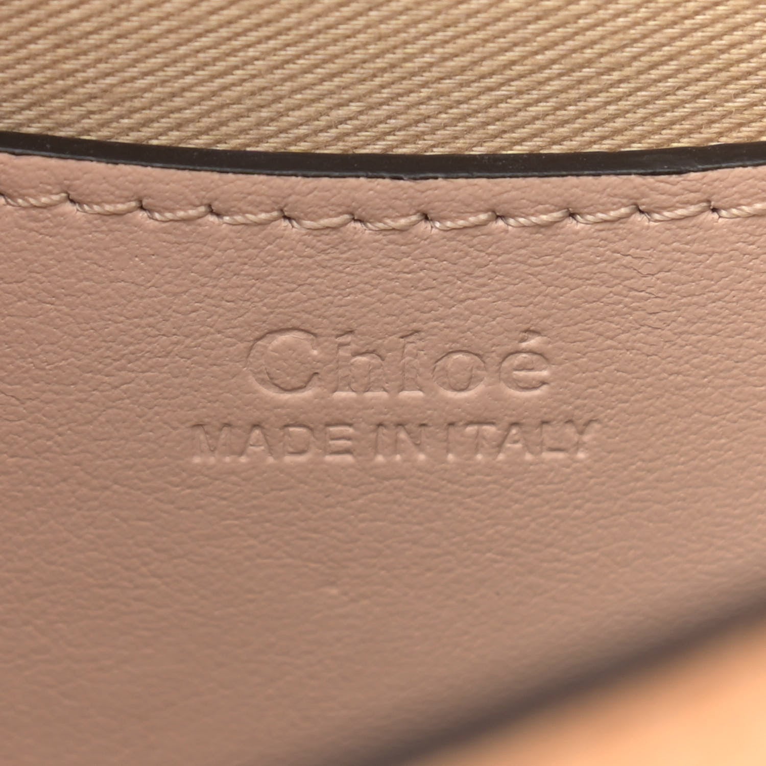 Chloe Calfskin Crocodile Embossed Small Tess Bag Cement Pink 6 of 11