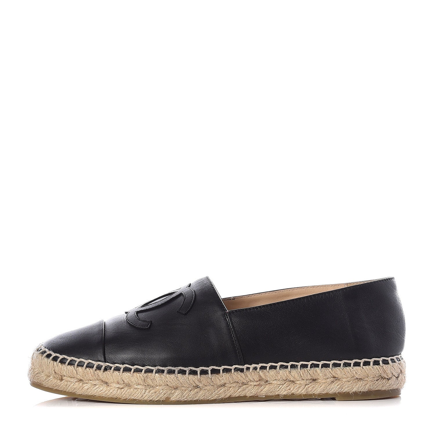 Chanel Lambskin CC Espadrilles 39 Black 1 of 11