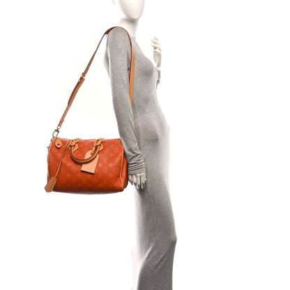Louis Vuitton Calfskin Monogram Speedy P9 Bandouliere 30 Ocre 2 of 12