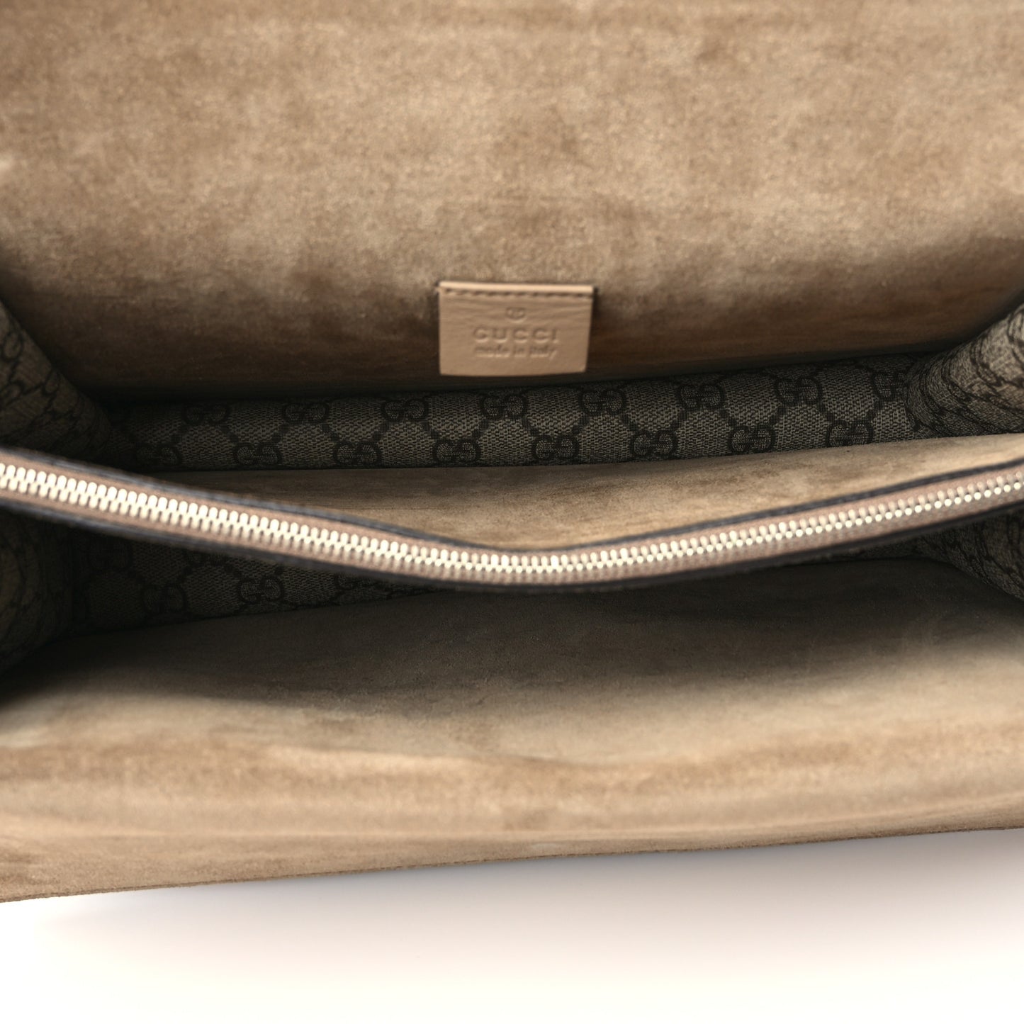 GG Supreme Monogram Embroidered Medium Dionysus Shoulder Bag Taupe