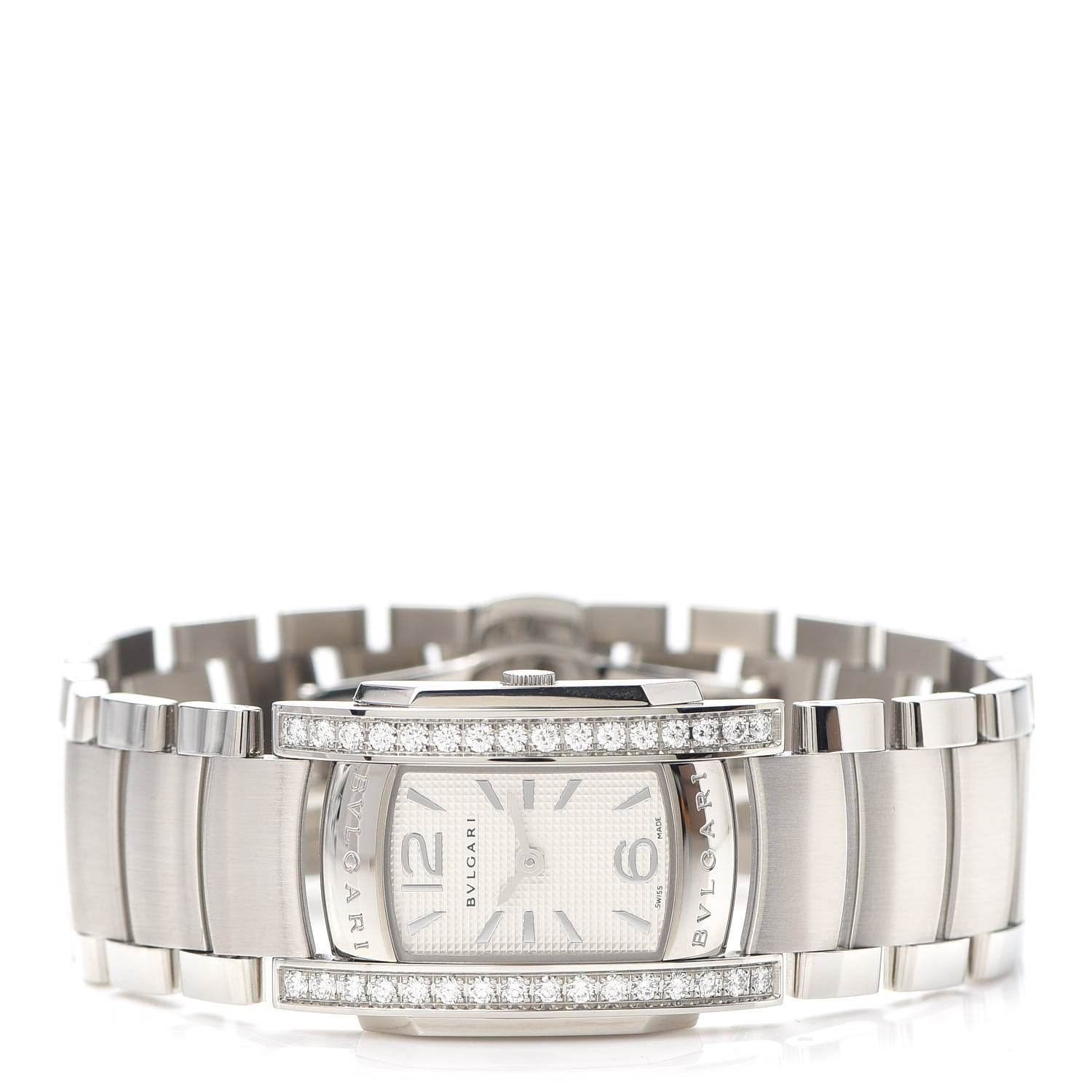 Bulgari Stainless Steel Diamond Bezel 35mm Assioma Quartz Watch 2 of 7