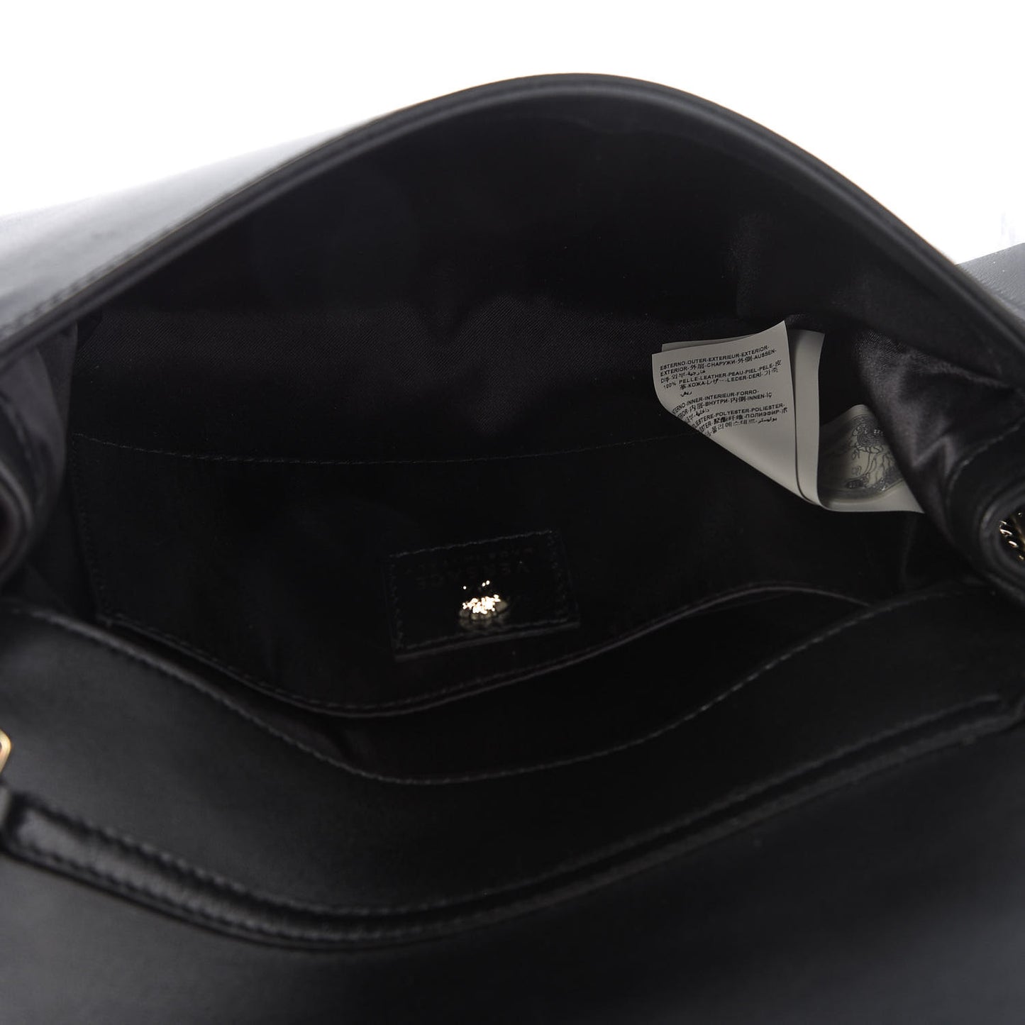 Vitello Palazzo Medusa Evening Clutch Bag Black