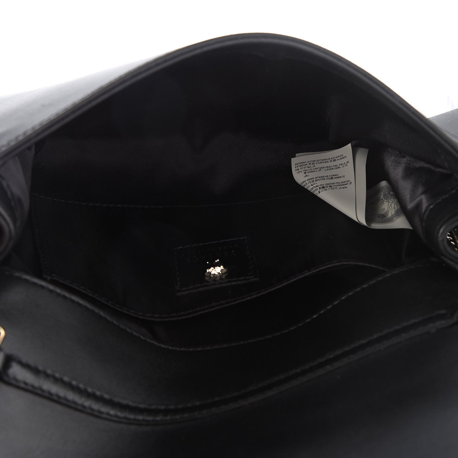 Versace Vitello Palazzo Medusa Evening Clutch Bag Black 5 of 8