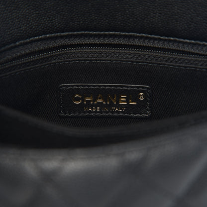 Chanel Caviar Lizard Embossed Quilted Mini Coco Handle Flap Black 6 of 12