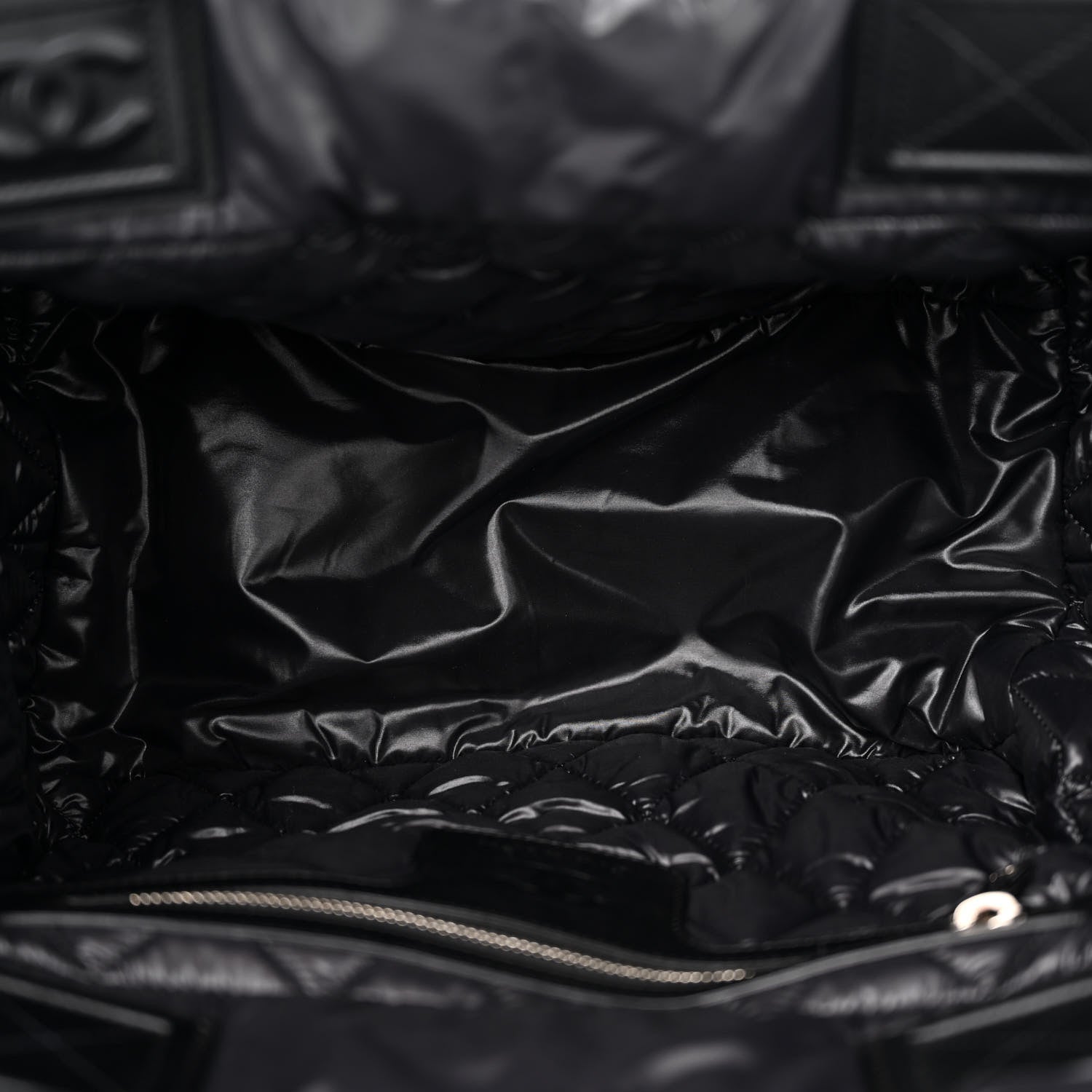 Chanel Nylon Quilted Small Coco Cocoon Tote Black 9 of 17