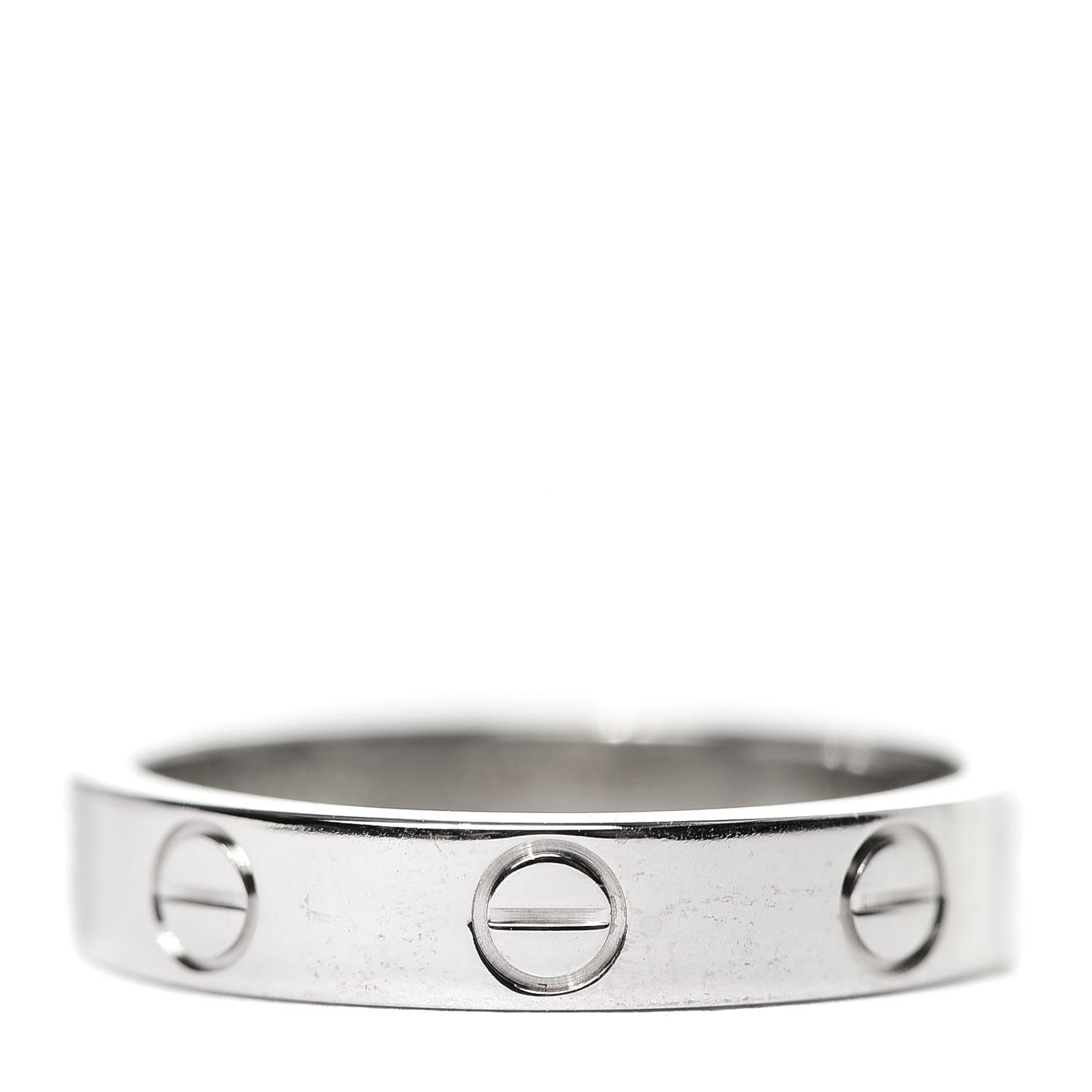 18K White Gold 3.5mm LOVE Wedding Band Ring 50 5.25