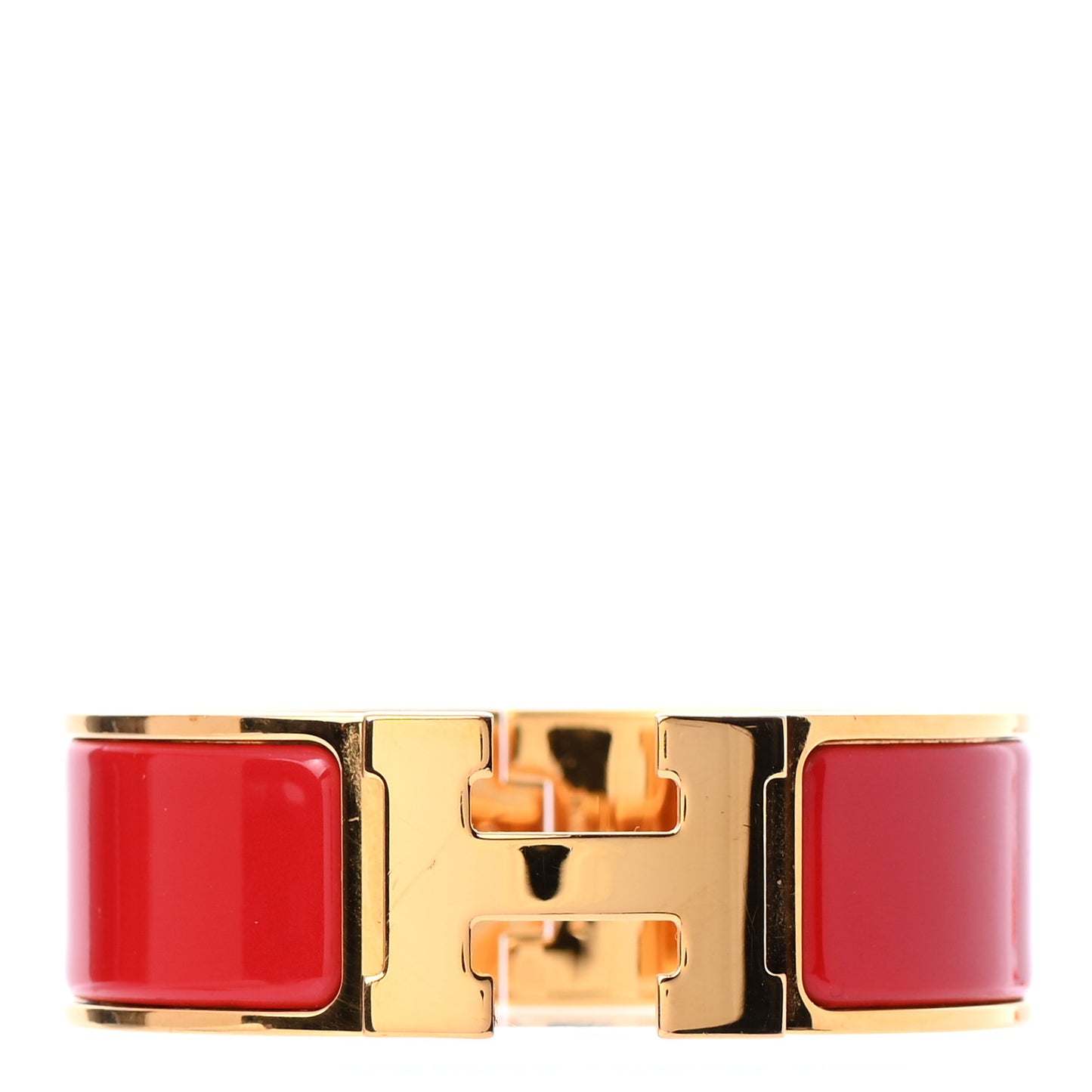 Enamel Wide Clic Clac H Bracelet PM Red