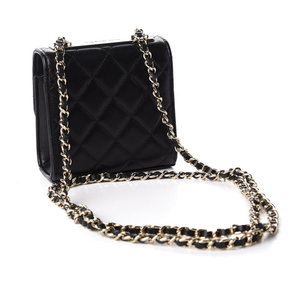 Chanel Lambskin Quilted Mini Trendy CC Chain Wallet Black 2 of 12