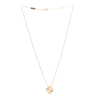 Van Cleef & Arpels 18K Yellow Gold Guilloche Vintage Alhambra Pendant Necklace 3 of 7