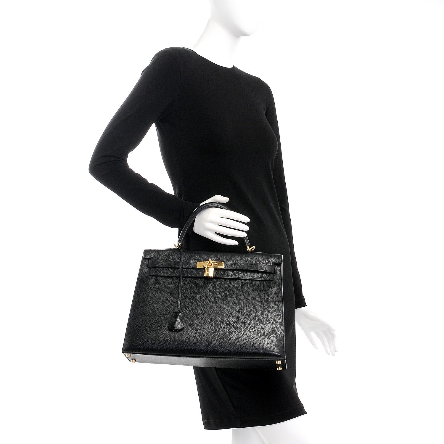 Hermes Ardennes Kelly Sellier 35 Black 2 of 12
