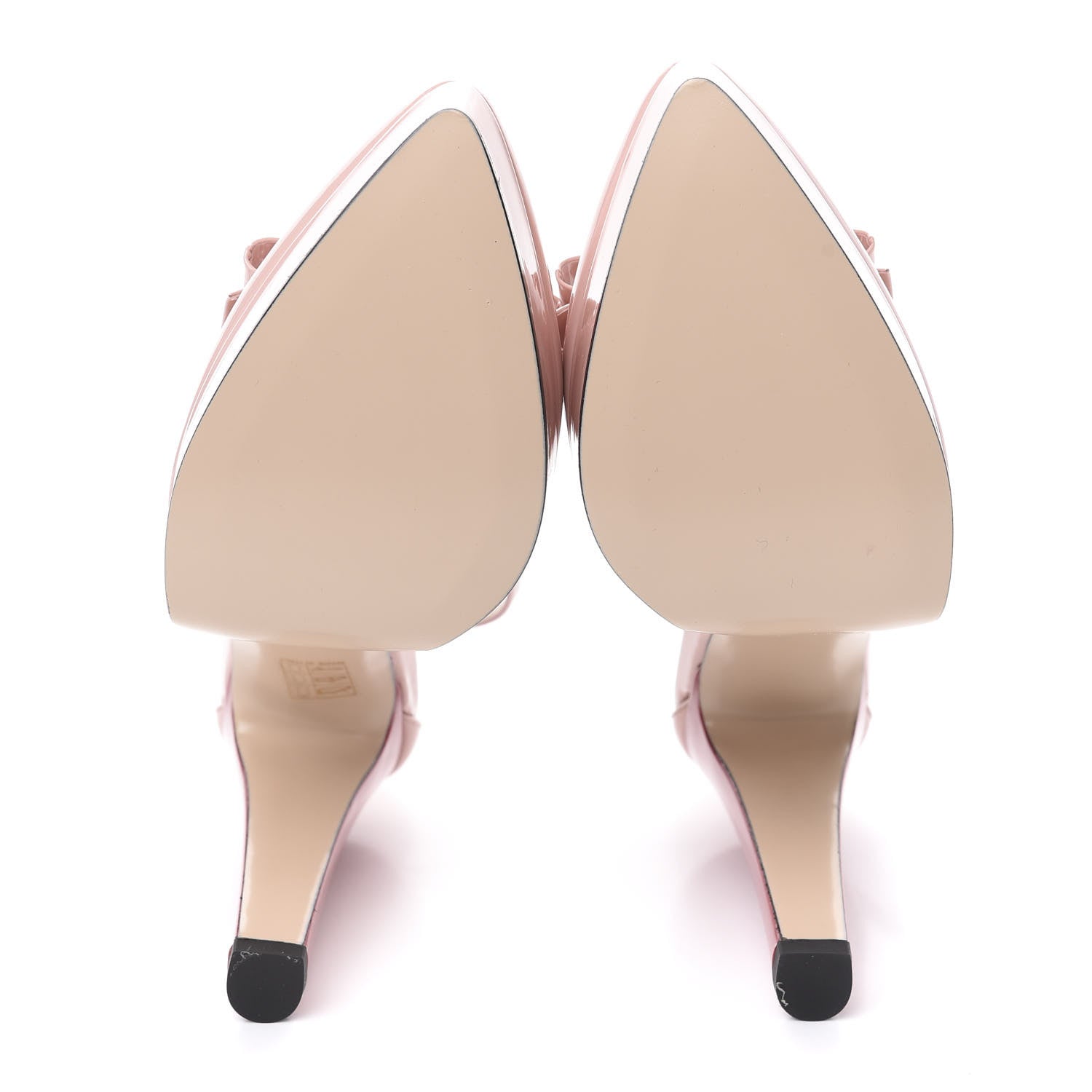 Gucci Patent Crystal GG Bow Sadie Spike Ankle Strap d'Orsay Platform High Heel Pumps 40 Perfect Pink 5 of 9