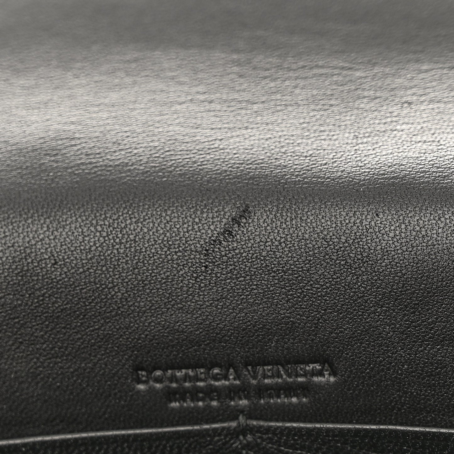 Nappa Intrecciato Fringe Chain Wallet Black