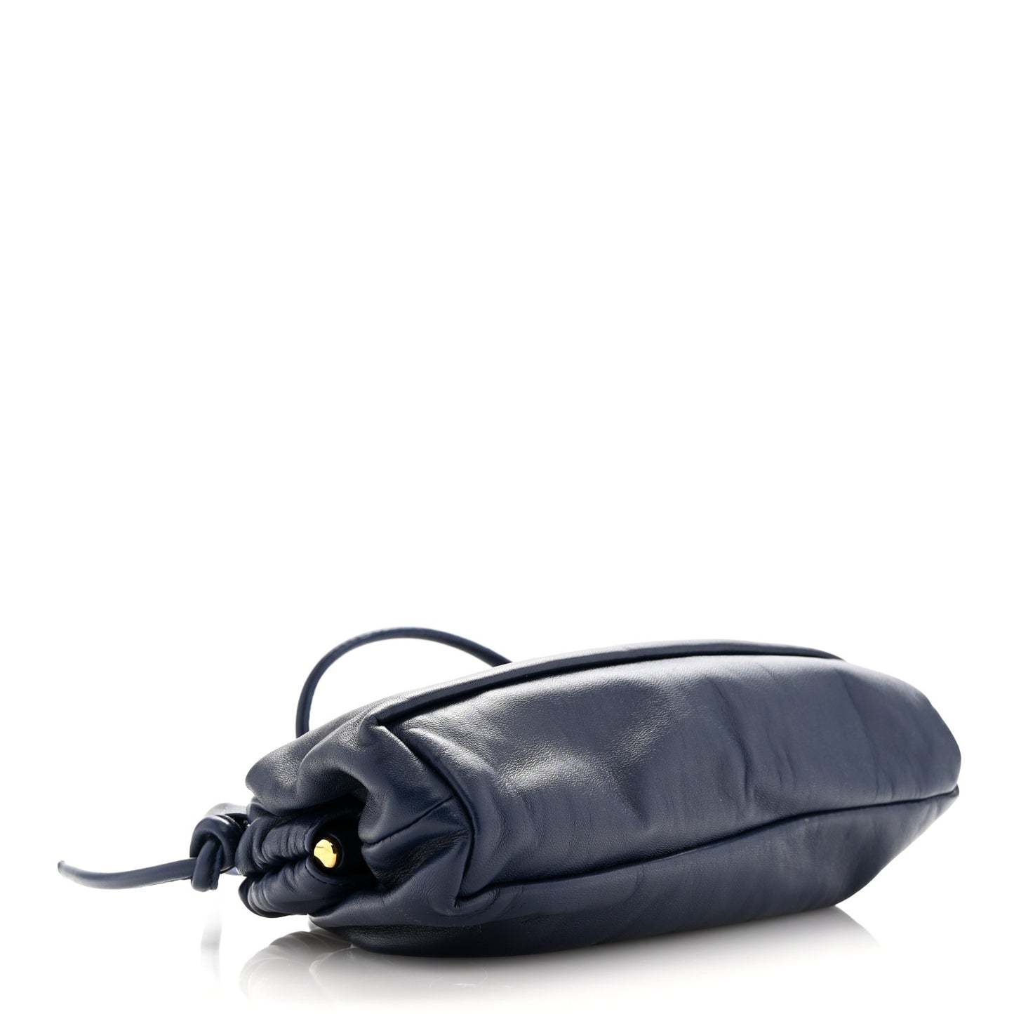 Lambskin Mini Cloud Clutch  Blue