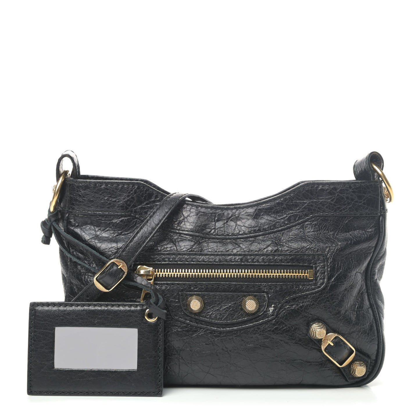 Agneau Giant 12 Gold Hardware Hip Black