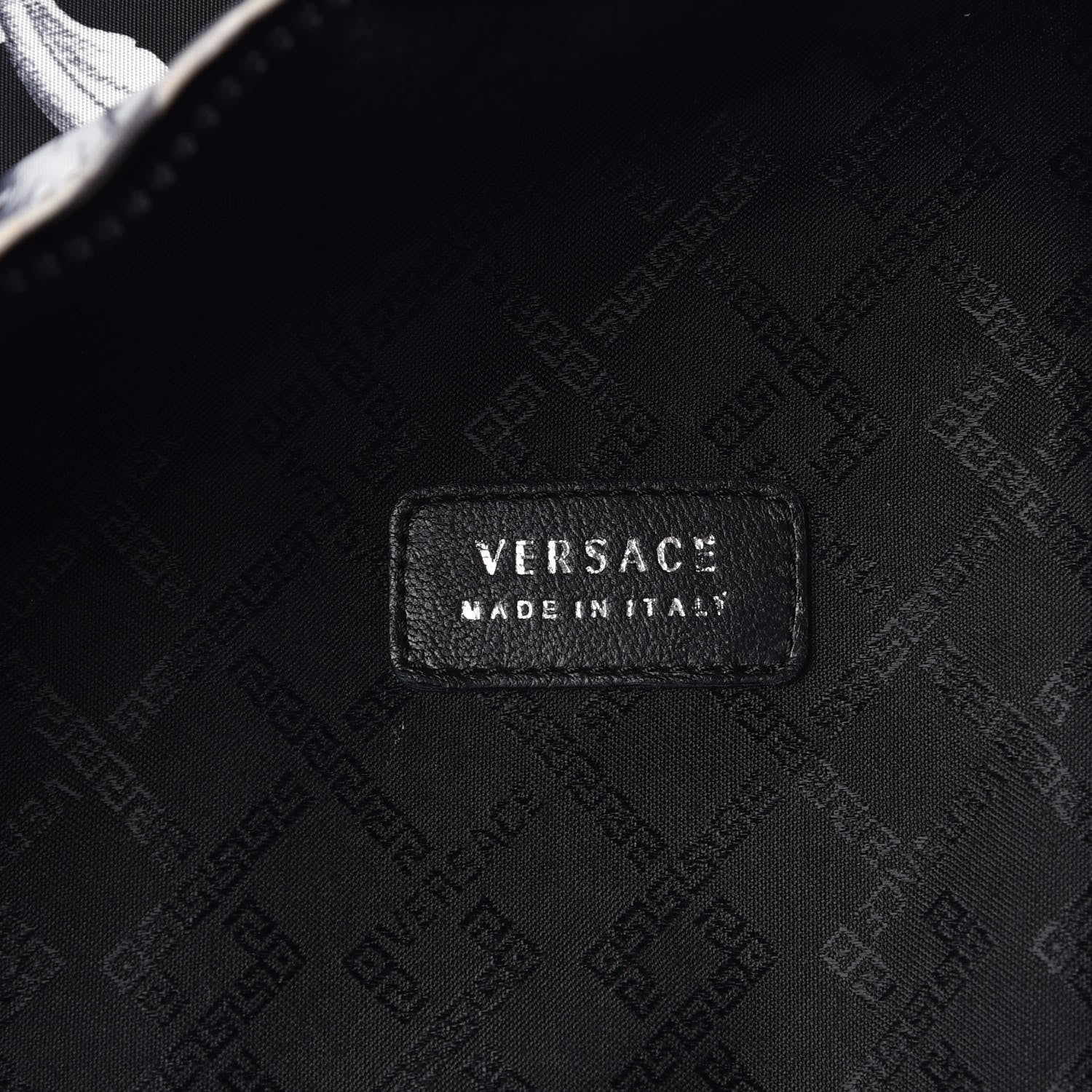 Versace Nylon Palazzo Medusa Backpack Black White 6 of 8