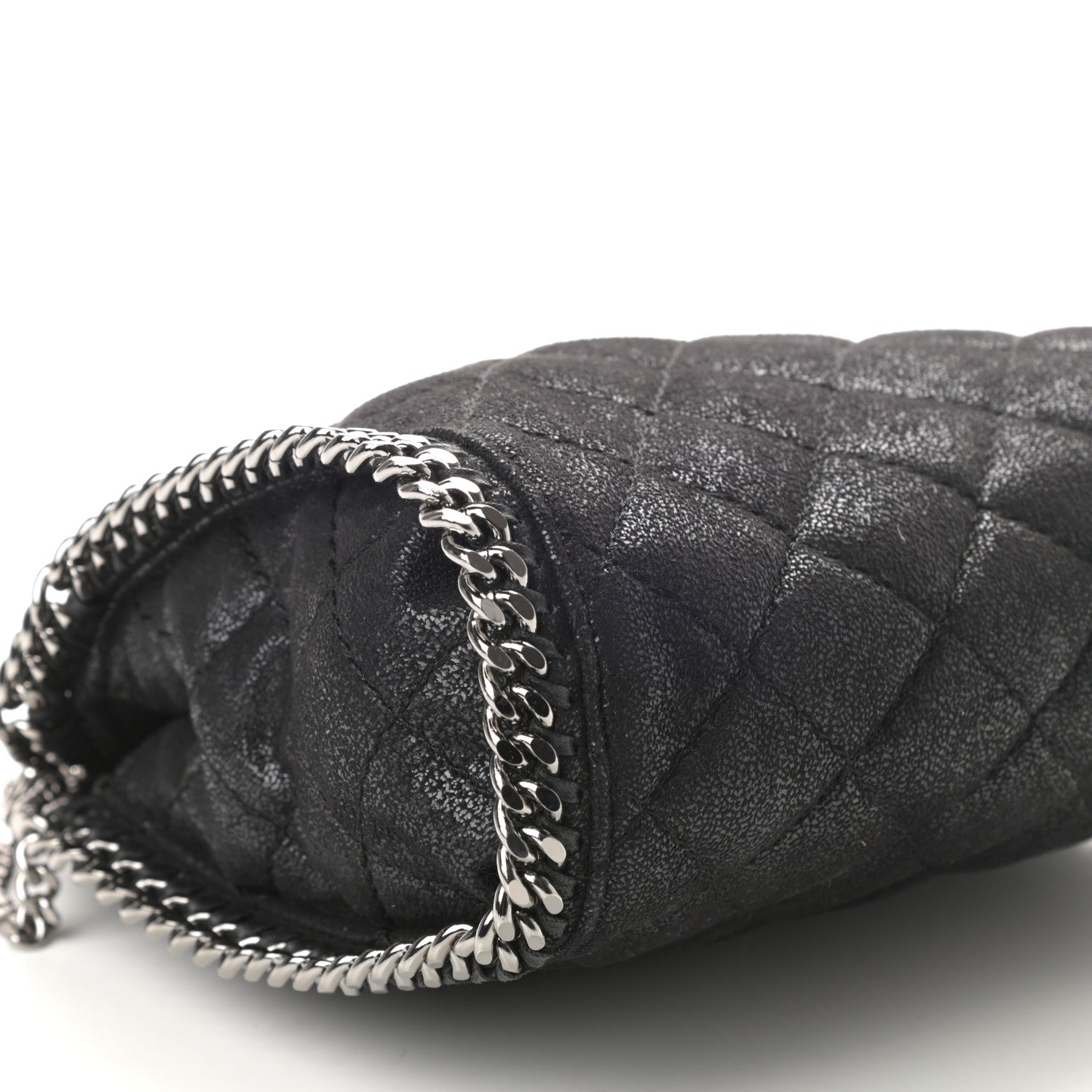 Stella McCartney Shaggy Deer Quilted Mini Falabella Tote Black 7 of 9